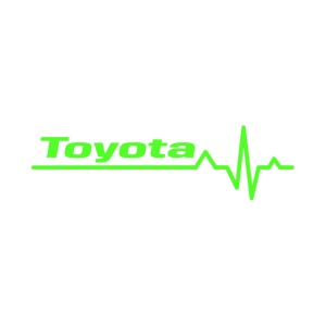 Sticker auto ''Toyota life'', 20x7 cm, verde