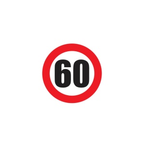 Sticker Autocolant limita viteza 60Km/H
