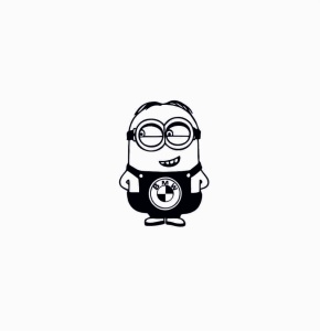 Sticker Bmw Minion 15x10.6 cm, Creative Rey®