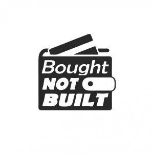 Sticker BOUGHT NOT BUILT 15 cm, Creative Rey®