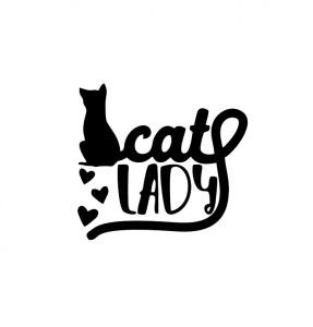 Sticker Cat Lady 15cm, Creative Rey®