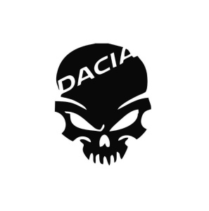 Sticker Craniu Dacia 12x9.5 cm, Creative Rey®