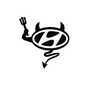 STicker Devil Hyundai 12x12 cm, Creative Rey®