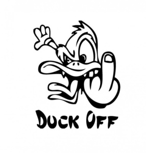 Sticker Duck Off 15cm, Creative Rey®