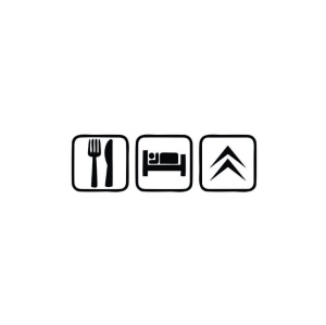 Sticker Eat Sleep Citroen 20x6.2 cm, Creative Rey®