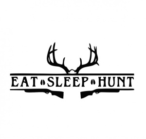 Sticker Eat Sleep Hunt 20 cm, Creative Rey®