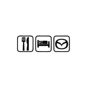 Sticker Eat Sleep Mazda 15x4 cm, Creative Rey®
