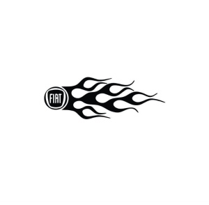 Sticker Fiat Flacara 18x5 cm, Creative Rey®