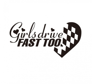 Sticker Girls Drive 15 cm, Creative Rey®
