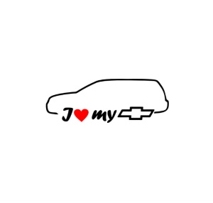 Sticker I LOVE MY CHEVROLET BREAK 18x6 cm, Creative Rey®