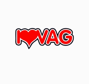 Sticker I Love Vag 15x5.4 cm, Creative Rey®