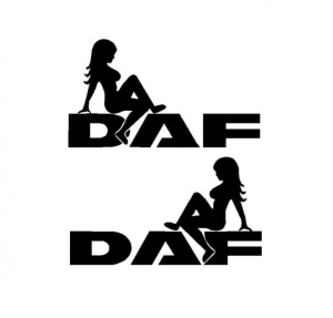 Sticker Set Daf Girl 20 cm, Creative Rey®