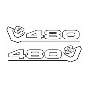 Sticker Set Scania V8 480 60cm, Creative Rey®