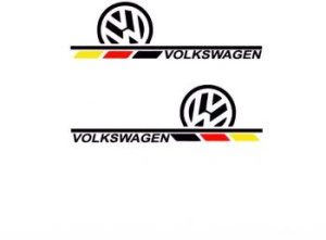 Sticker VOLKSWAGEN SET OGLINZI 12x3.5 cm, Creative Rey®