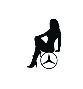 Sticker Women Mercedes 15x10 cm, Creative Rey®