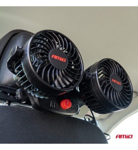 VENTILATOR AUTO PENTRU TETIERĂ CU ÎNCĂRCĂTOR USB 2X4" 12V - Img 5
