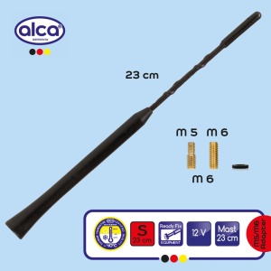 ANTENA AUTO EXTERIOR NEAGRA 23CM CU 2 ADAPTOARE (5-6MM) - Img 5