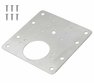 Kit reparatie balama, 2 placute pentru mobila, din otel inoxidabil, 9x9 cm - Img 2