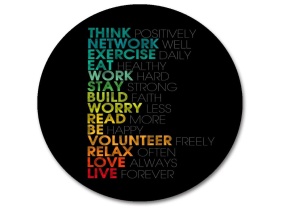 Mousepad Text multicolor 20 x 20 cm