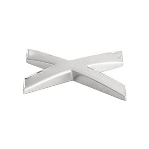 ORNAMENT AUTO 3D. LITERA X. 26 MM. CROMAT - Img 2