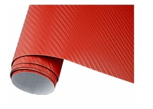 Rola Folie Carbon Auto 3D, dimensiune 1x1,27m, Rosu