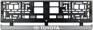 Set 2 bucati, suport numar inmatriculare argintiu Toyota