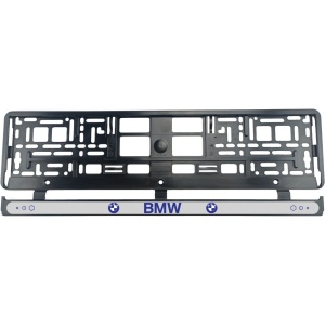 Set 2 bucati, suport numar inmatriculare BMW Blue - Img 2