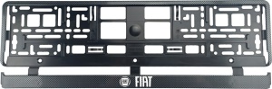 Set 2 bucati, suport numar inmatriculare Carbon, Fiat