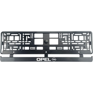Set 2 bucati, suport numar inmatriculare Carbon, Opel - Img 2