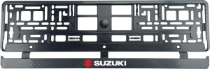Set 2 bucati, suport numar inmatriculare Carbon, Suzuki II