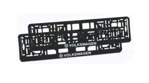 Set 2 bucati suport numar inmatriculare personalizat Volkswagen