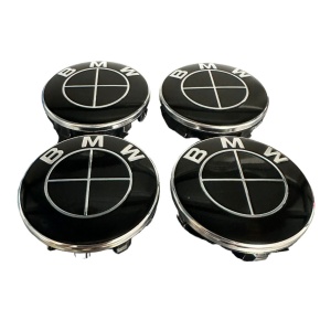 Set 4 Capace Aliaj BMW, Interior 56mm - 68mm Exterior. Negru Complect - Img 2