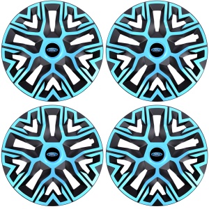 Set 4 Capace Roti 14 `` Best Azur-Negru, Compatibile Cu Ford - Img 2