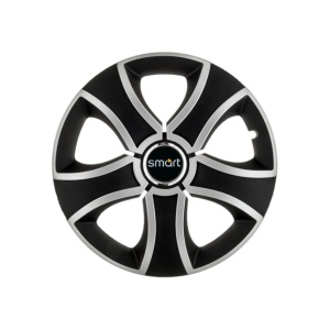 Set 4 Capace Roti 14 inchi (R14) Bis Gri-Negru, Compatibile Cu Smart - Img 3