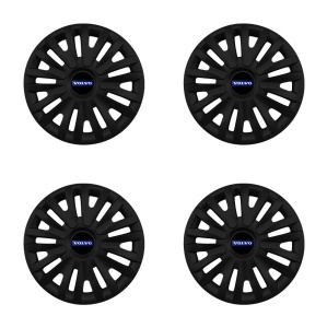 Set 4 capace roti 14 inchi (R14) compatibile VOLVO, Model 217 Black - Img 2