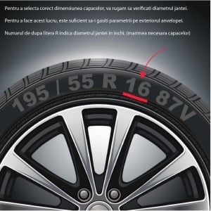 Set 4 Capace Roti 14 inchi (R14) Dakar Negru, Compatibile Cu Citroen - Img 4