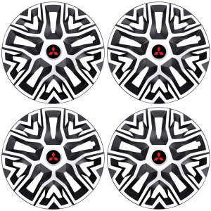 Set 4 Capace Roti 15 `` Best Alb-Negru, Compatibile Cu Mitshubisi - Img 2