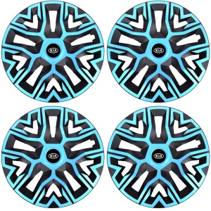 Set 4 Capace Roti 15 `` Best Azur-Negru, Compatibile Cu Kia - Img 2