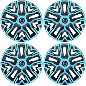 Set 4 Capace Roti 15 `` Best Azur-Negru, Compatibile Cu Nissan - Img 2