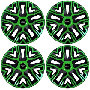 Set 4 Capace Roti 15 `` Best Verde-Negru, Compatibile Cu Audi - Img 2
