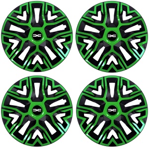Set 4 Capace Roti 15 `` Best Verde-Negru, Compatibile Cu Dacia Nou - Img 2