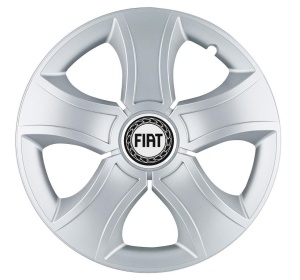 Set 4 Capace Roti 15 inchi (R15) Bis Gri, Compatibile Cu Fiat