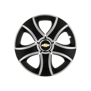 Set 4 Capace Roti 15 inchi (R15) Bis Gri-Negru, Compatibile Cu Chevrolet - Img 3