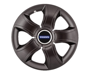 Set 4 Capace Roti 15 inchi (R15) Bis Negru, Compatibile Cu Volvo
