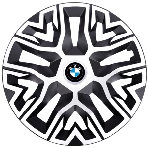 Set 4 Capace Roti 16 `` Best Alb-Negru, Compatibile Cu BMW - Img 1