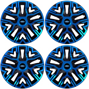 Set 4 Capace Roti 16 `` Best Albastru-Negru, Compatibile Cu Ford - Img 2