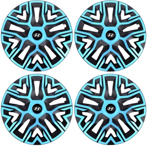 Set 4 Capace Roti 16 `` Best Azur-Negru, Compatibile Cu Hyundai - Img 2
