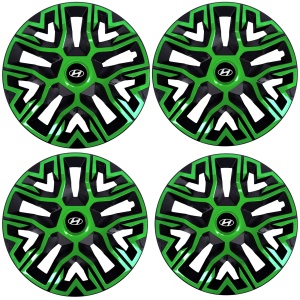 Set 4 Capace Roti 16 `` Best Verde-Negru, Compatibile Cu Hyundai - Img 2