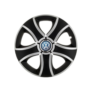 Set 4 Capace Roti 16 inchi (R16) Bis Gri-Negru, Compatibile Cu Volkswagen - Img 2