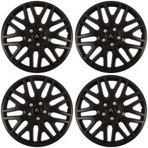 Set 4 Capace Roti 16 inchi (R16) Dakar Negru, Compatibile Cu Citroen - Img 2